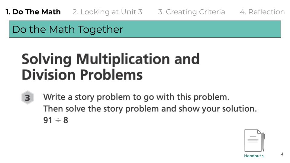 Write a story problem to go with this problem. Then solve the story problem and show your solution.
91 ÷ 8